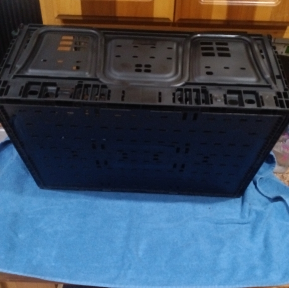 SS # 4 Foldable Black High Density Plastic Storage Bin 23.5 x 15.5 x 8 - Picture 9 of 12